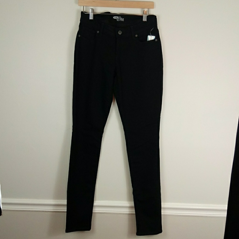 BNWT Old Navy Diva Black Skinny denim size 4 long